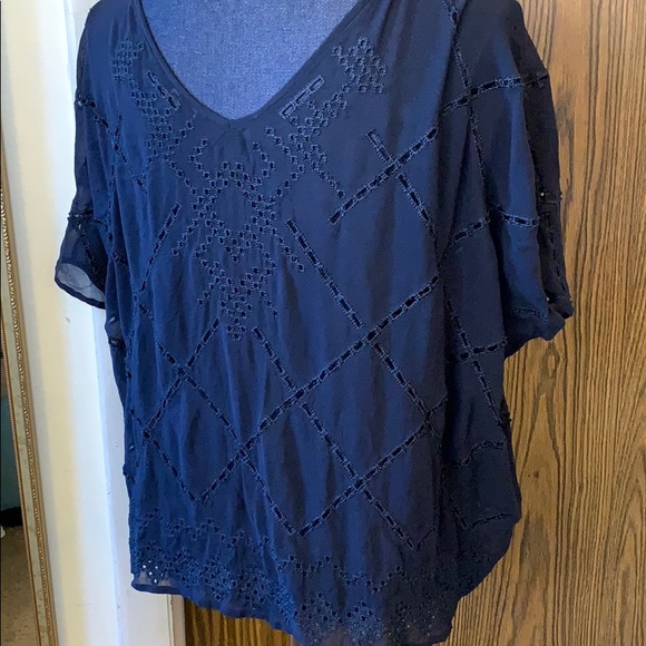Club Monaco blouse, navy blue, beautiful look - Picture 5 of 7